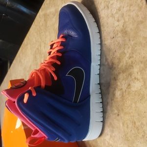 Nike Dunk Free High 2013 Shoes 599466-401 Dark Blue/Neon Pink Men's Size 10